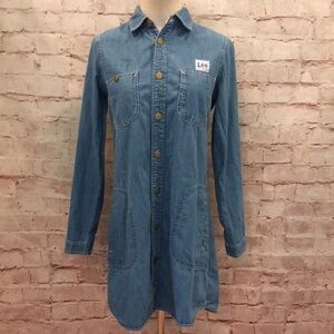 Vintage 80s LEE Union SANFORIZED DENIM SHIRT DRESS